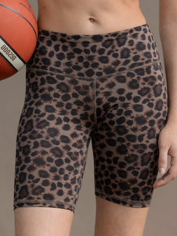 Leggings 'Biker' Hey Honey en marron : devant