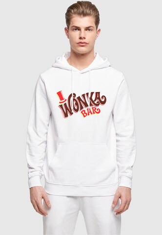 ABSOLUTE CULT Sweatshirt 'Willy Wonka - Bar' in Weiß: Vorderseite