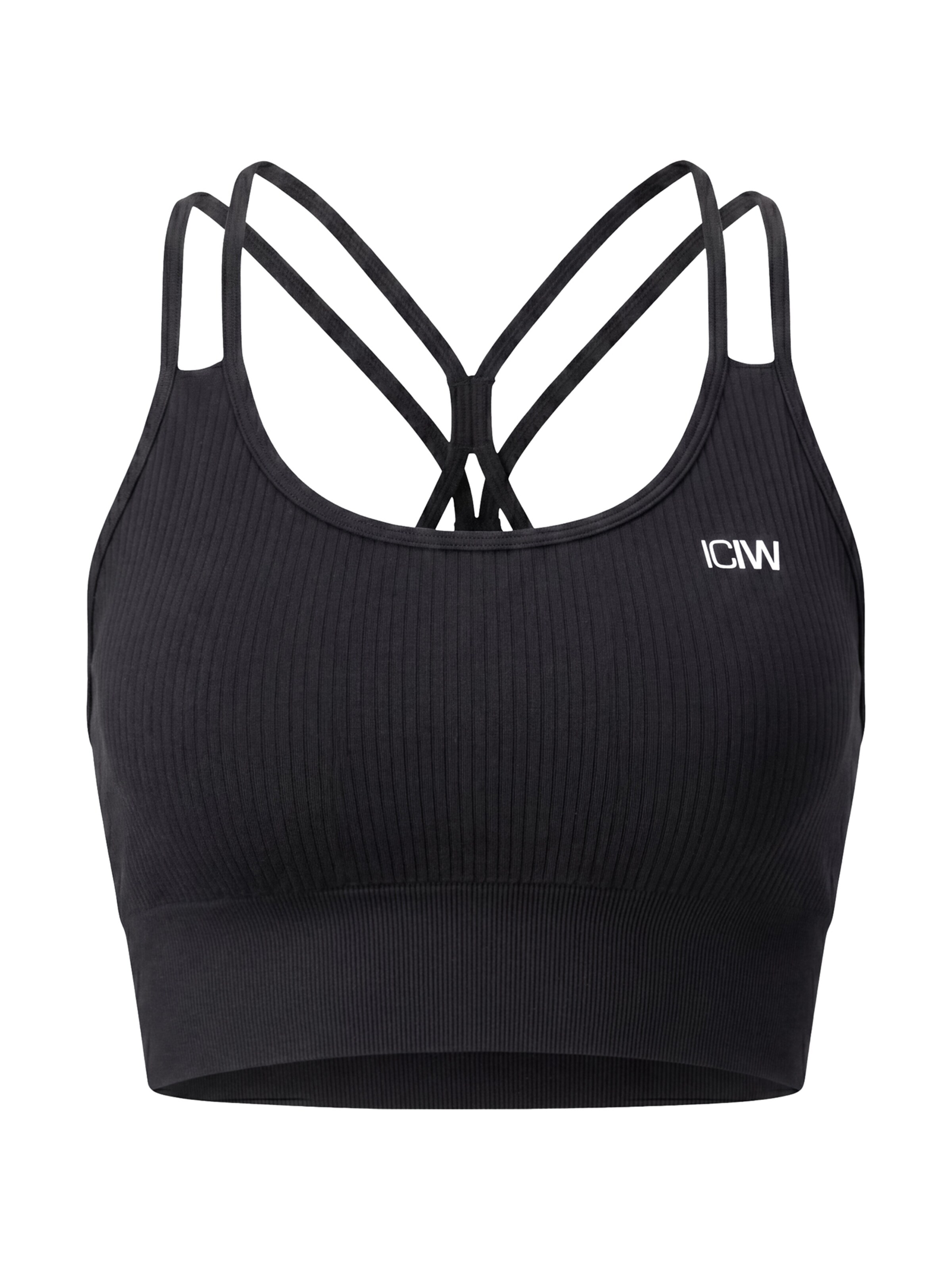 ICANIWILL Sport-BH 'Define' in Schwarz: Vorderseite