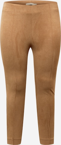 EVOKED Slimfit Leggings in Bruin: voorkant