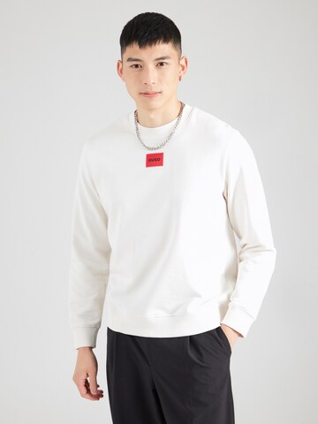 HUGO Sweatshirt 'Diragol212' in White: front