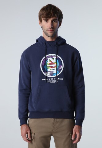 North Sails Sweatshirt in Blue: front