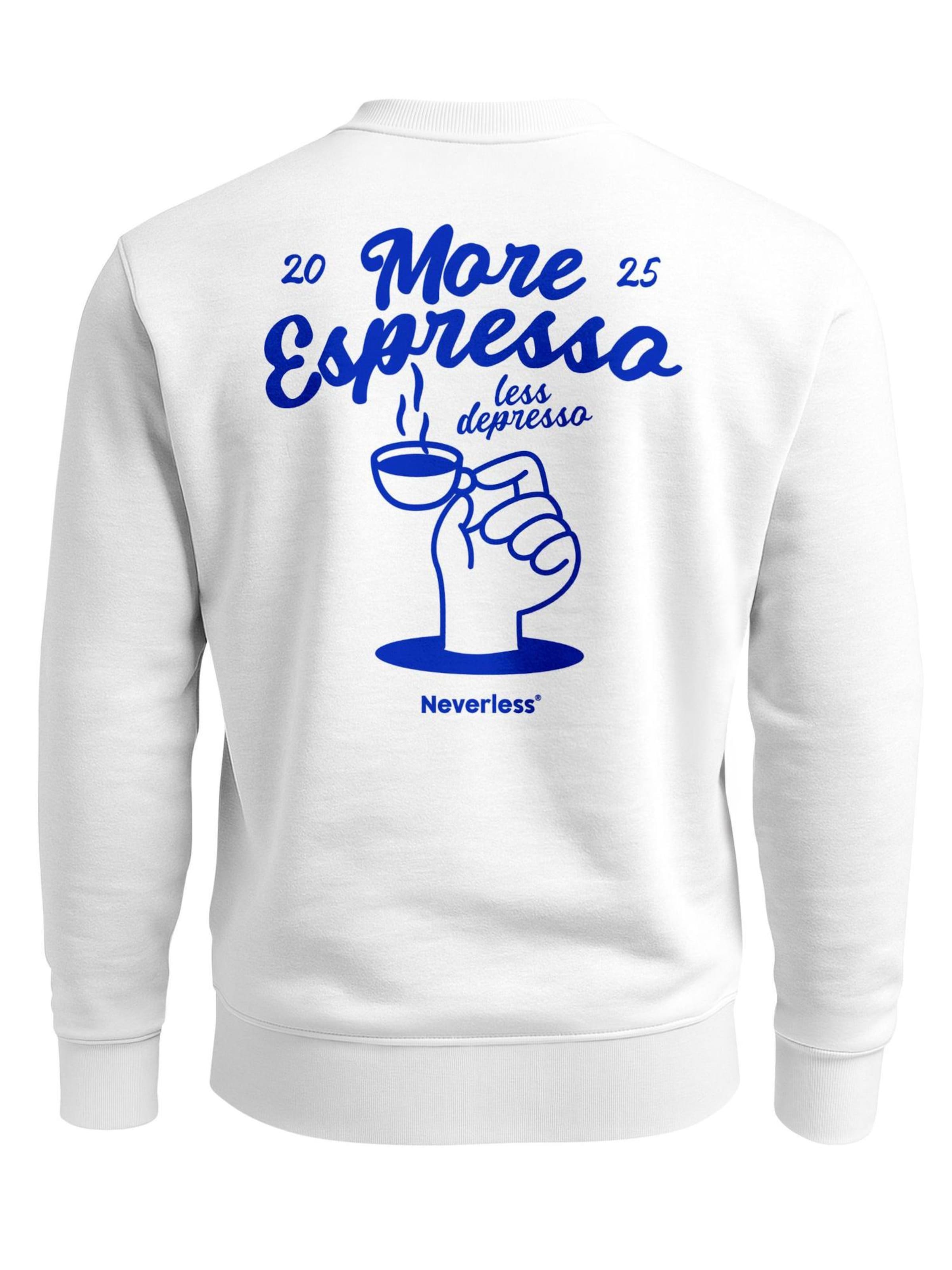 Neverless Sweatshirt 'More Espresso' in White