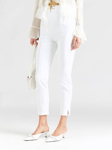 Elisabetta Franchi - Skinny Pantalón en blanco: frente