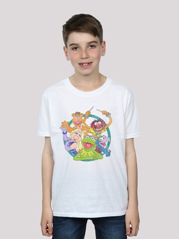 F4NT4STIC Shirt 'Muppets' in Wit: voorkant