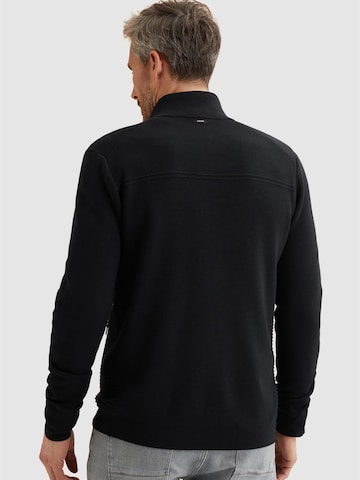 VANGUARD Tröja 'Cardigan in cotton/modal with zipper closure' i blå