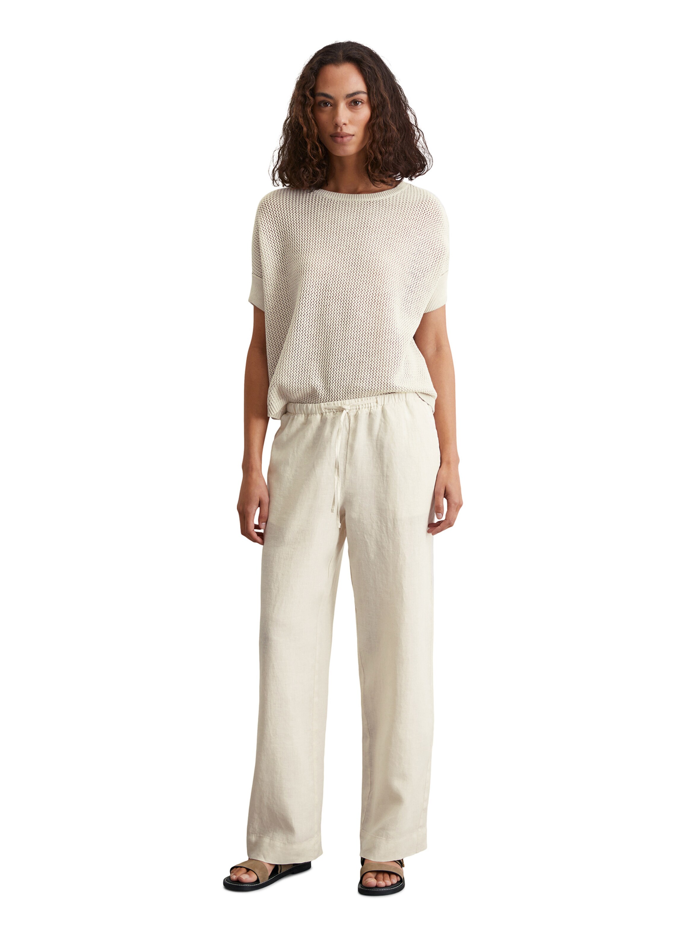 Marc O'Polo Loose fit Trousers in White