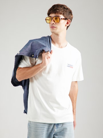 WRANGLER Футболка 'SMALL_AMERICANA' в Белый: спереди