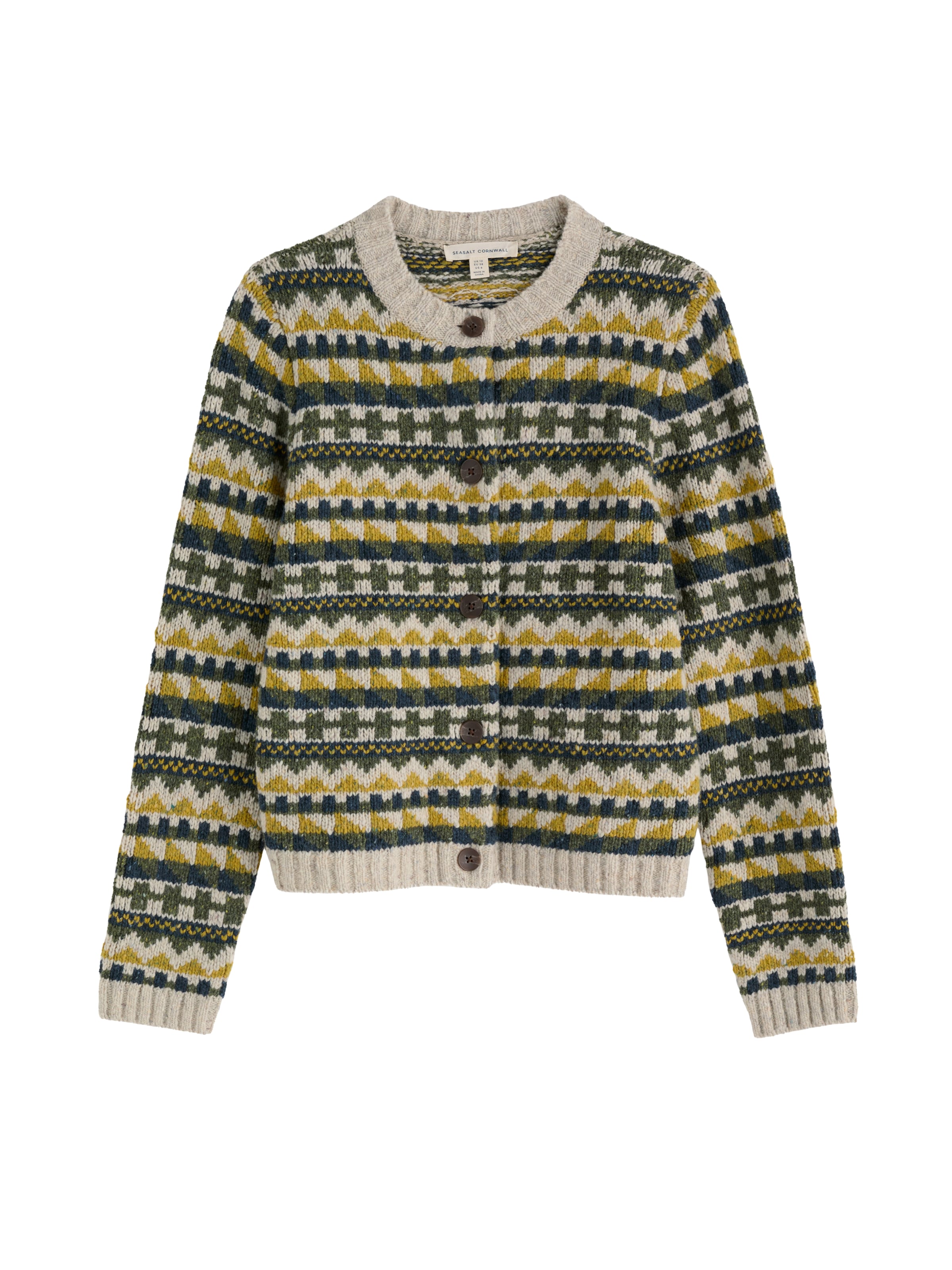 Cardigan 'Dawson Pick' Seasalt Cornwall en vert : devant