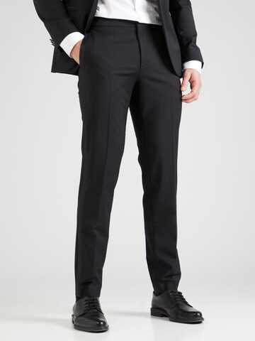 regular Pantaloni con piega frontale 'Hesten' di HUGO in nero: frontale