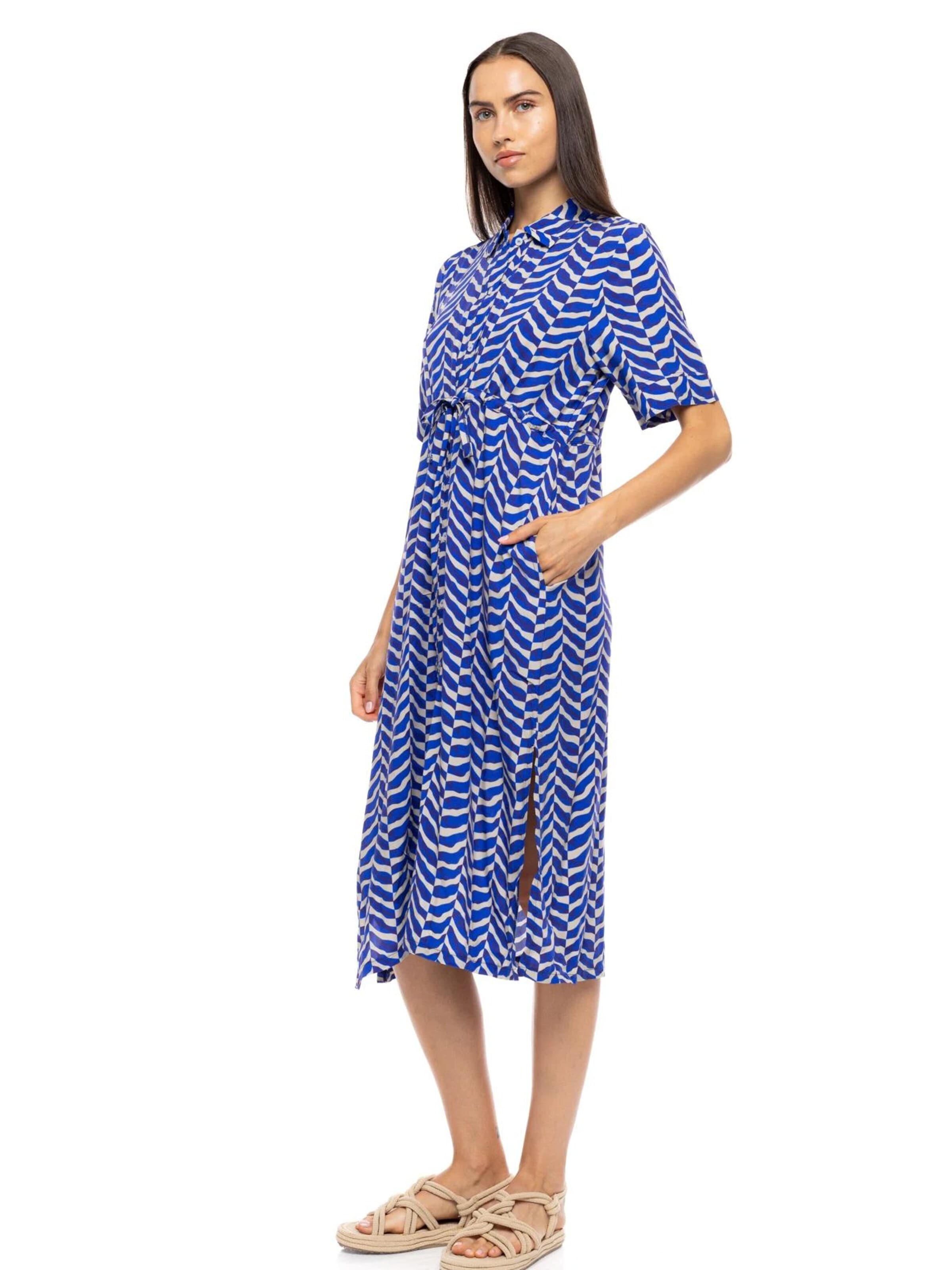 Pink Label Zomerjurk 'BEACHWEAR AEGEAN WAVE' in Blauw