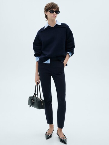 MANGO Slimfit Hose 'COLA' in Blau