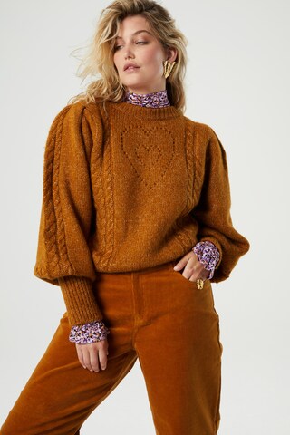 Pull-over Fabienne Chapot en marron : devant