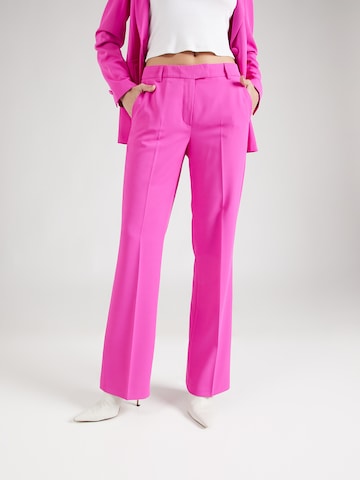 TAIFUN Flared Παντελόνι με τσάκιση σε ροζ: μπροστά