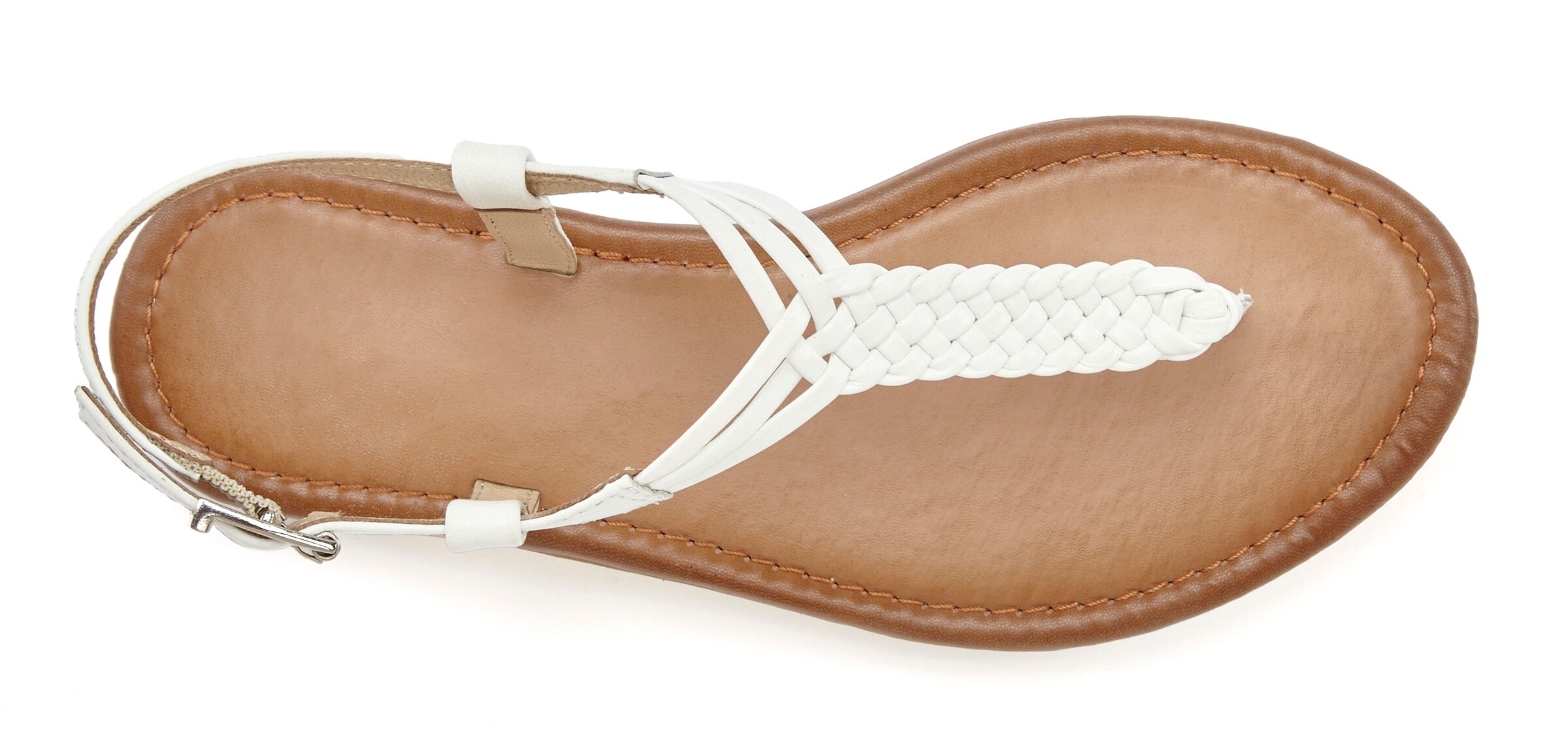 VIVANCE T-Bar Sandals in White