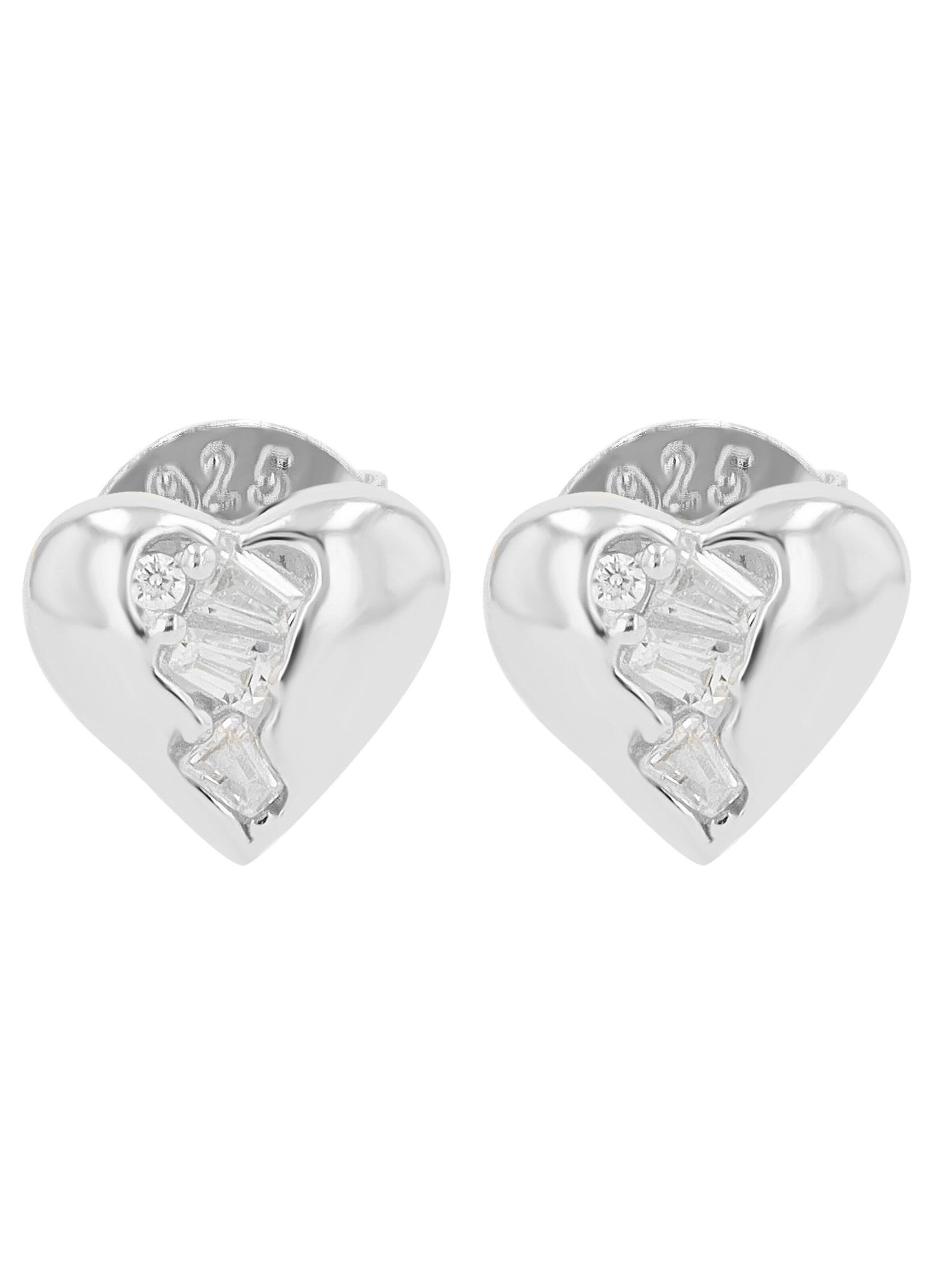 Akzent Earrings '"Aisling" aus 925 Sterlingsilber, rhodiniert, langlebig' in Silver: front