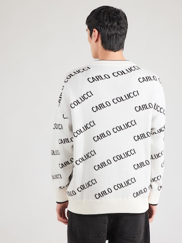 Carlo Colucci Pullover i hvid: tilbage