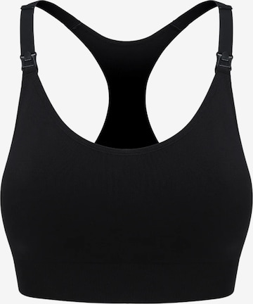 cfab (formerly creamy fabrics) BH 'Seamless Still-Bh mit Rückenstütze' in Schwarz: Vorderseite