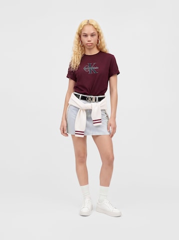Calvin Klein Jeans Koszulka 'Classic' w kolorze fioletowy: przód