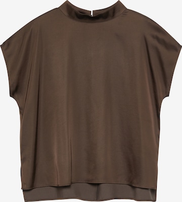 COMMA Blouse in Bruin: voorkant