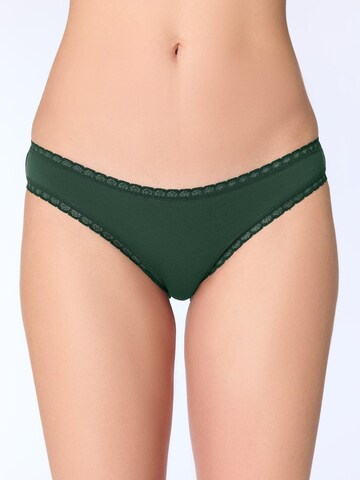 Albero Natur Panty 'Bio-Baumwoll-Slip mit Spitze – 3er Pack' in Green: front