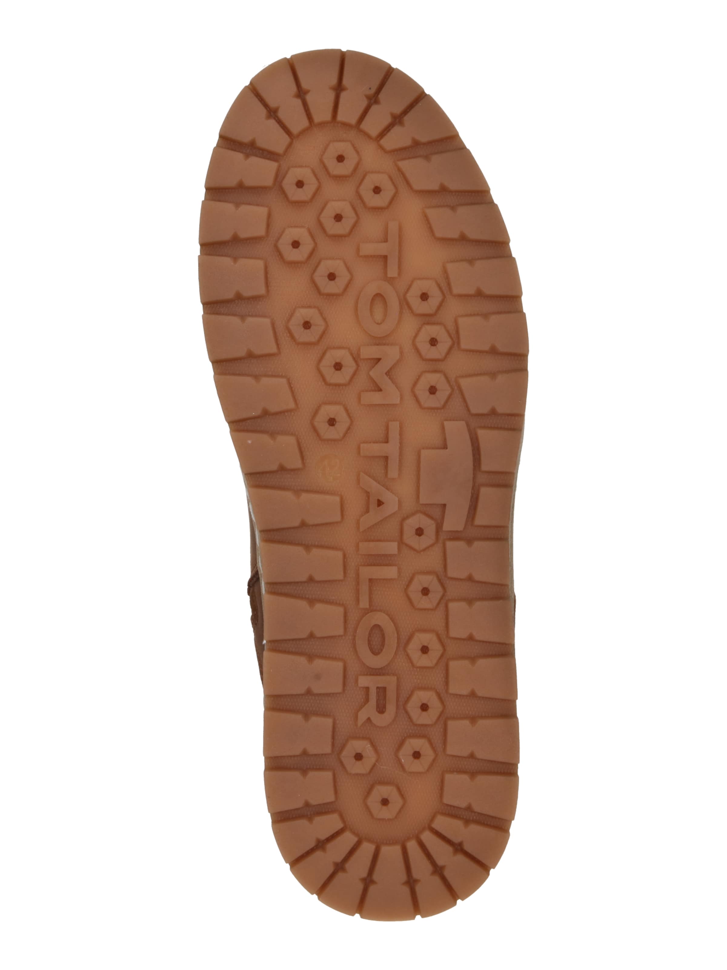 TOM TAILOR Боти с връзки в кафяво