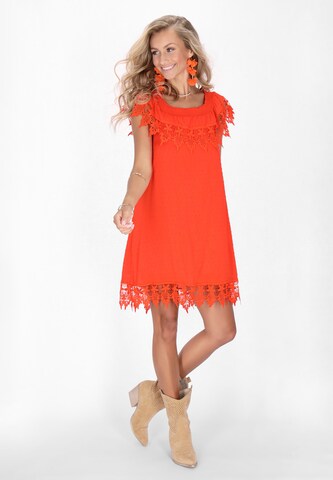 IZIA Φόρεμα 'Boho' σε πορτοκαλί