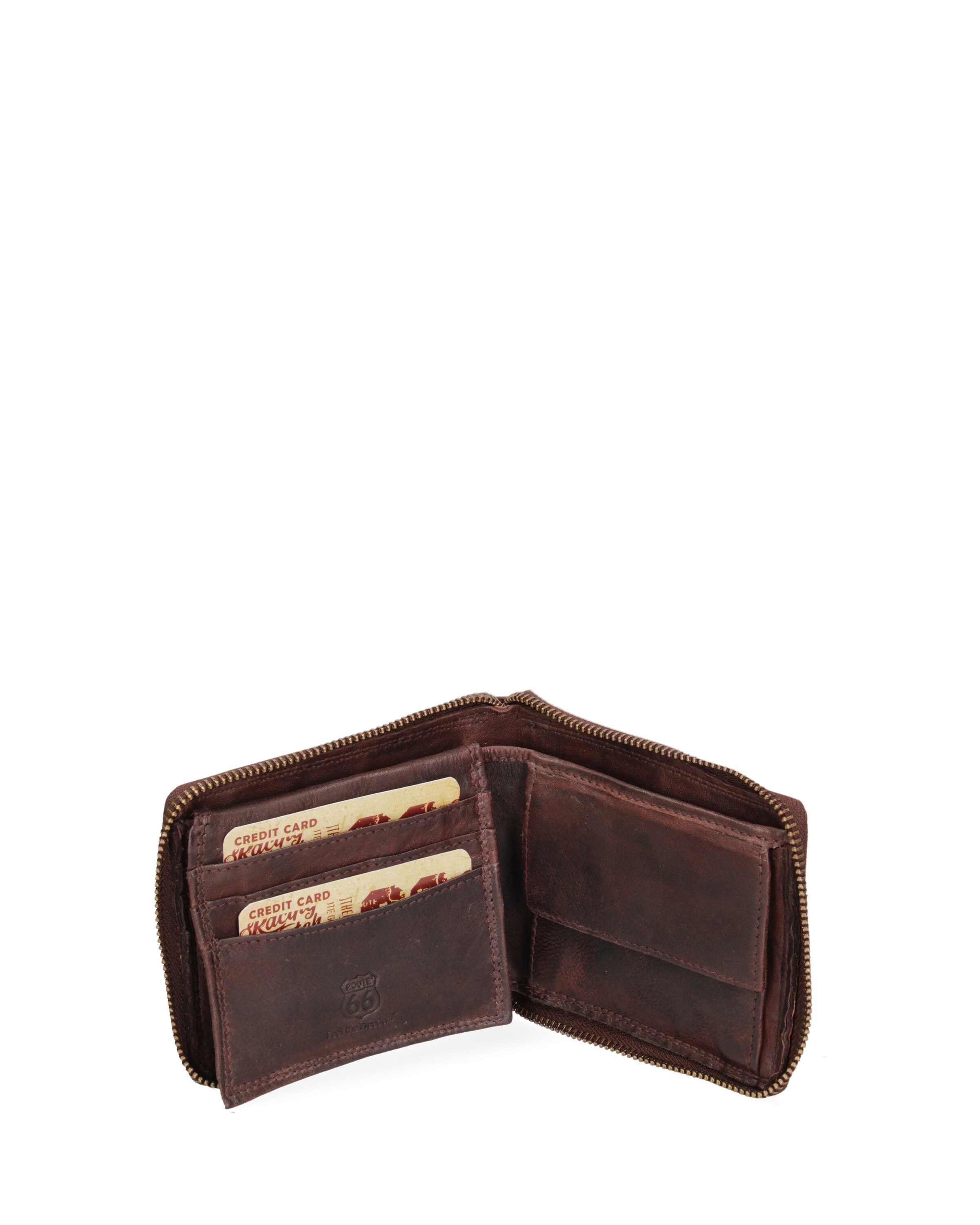 Route 66 Portemonnee in Bruin