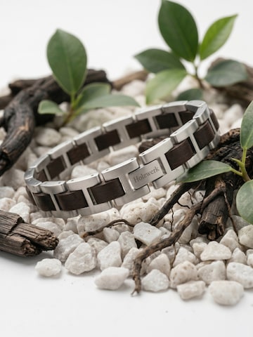 Bracelet 'SCHLIERSEE' Holzwerk en argent