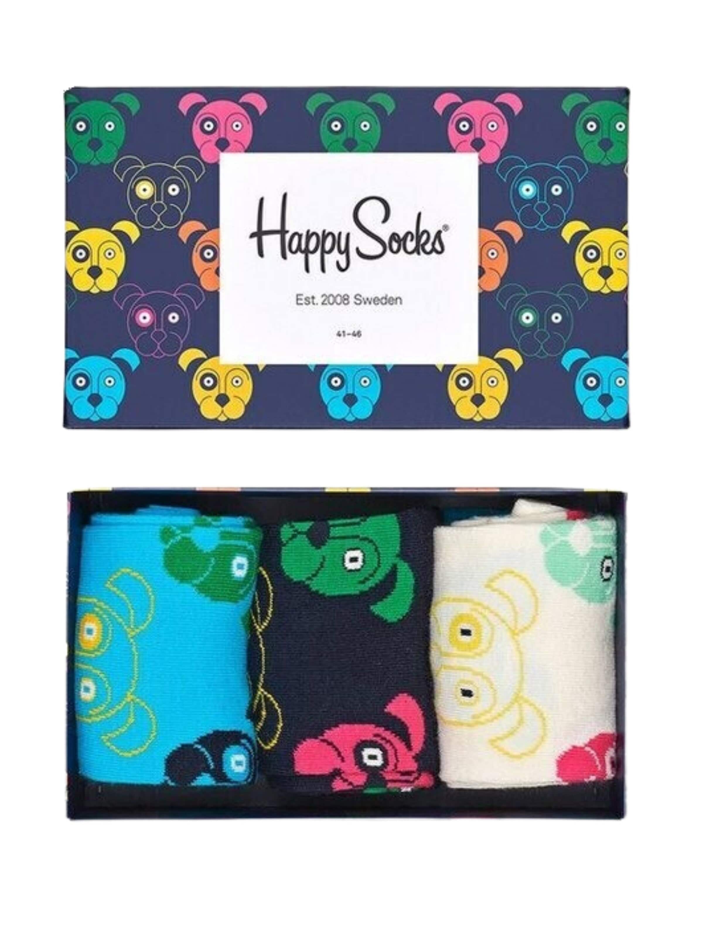 Happy Socks Socken '3-Pack - Mixed Dog Socks Geschenkbox'‌‌‌‌‌‌‌‌‌ in Mischfarben