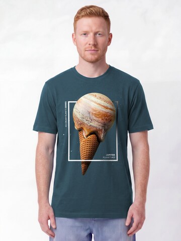 Watapparel Shirt 'Jupiter Planet' in Blauw: voorkant
