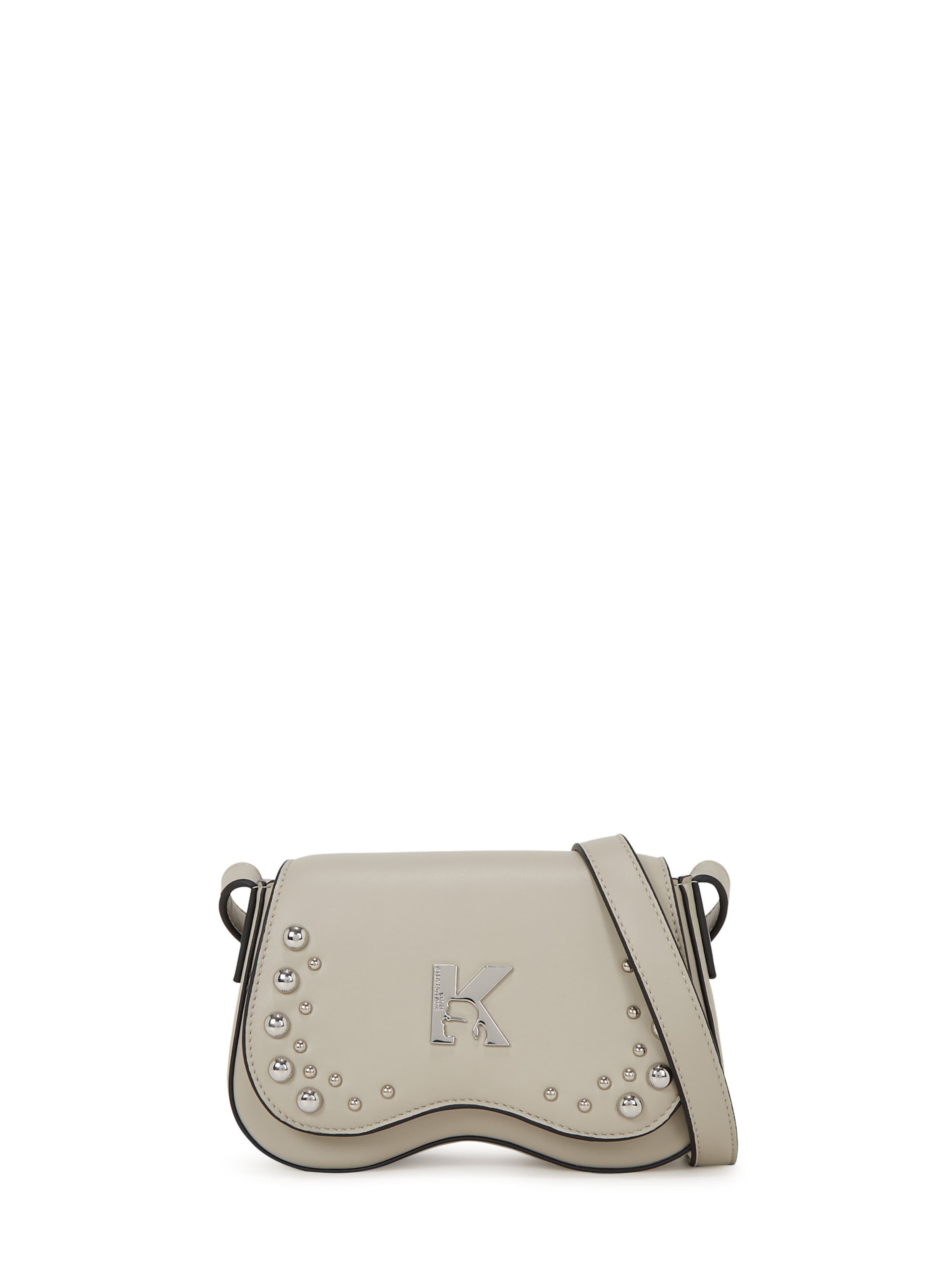 KARL LAGERFELD JEANS Чанта с презрамки в бяло: отпред