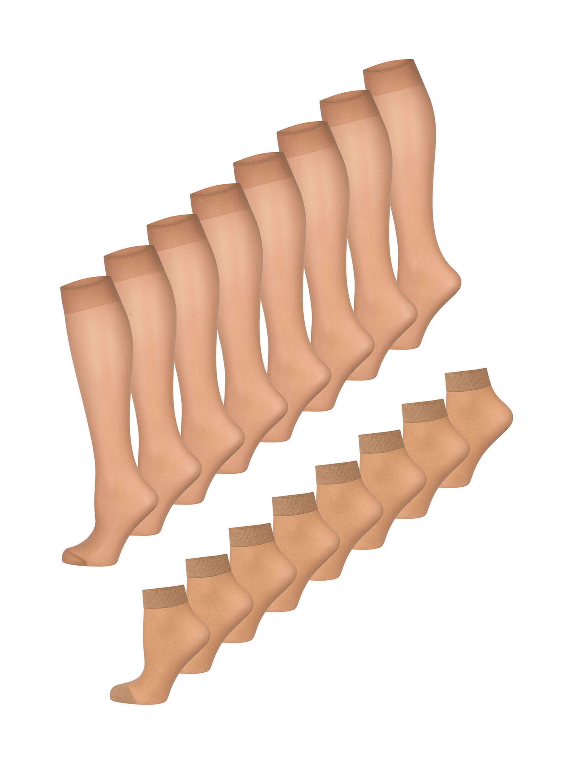 Nur Die - Calcetines ' Strümpfe & Söckchen 20 DEN ' en beige: frente