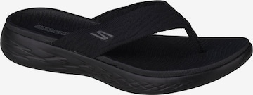 SKECHERS Teenslipper 'Skechers On The Go 600 Sunny' in Zwart: voorkant