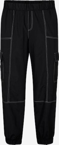 Tapered Pantaloni cargo 'Xkato' di Zizzi in nero: frontale