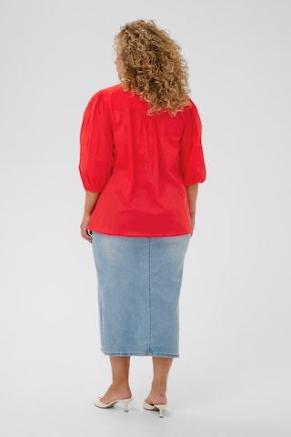 KAFFE CURVE - Blusa 'KCKarlia' em vermelho