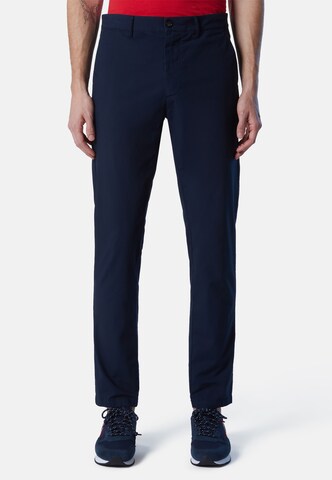 North Sails Slimfit Chino in Blauw: voorkant