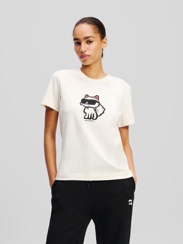 Karl Lagerfeld Shirt 'IKON' in Beige: front
