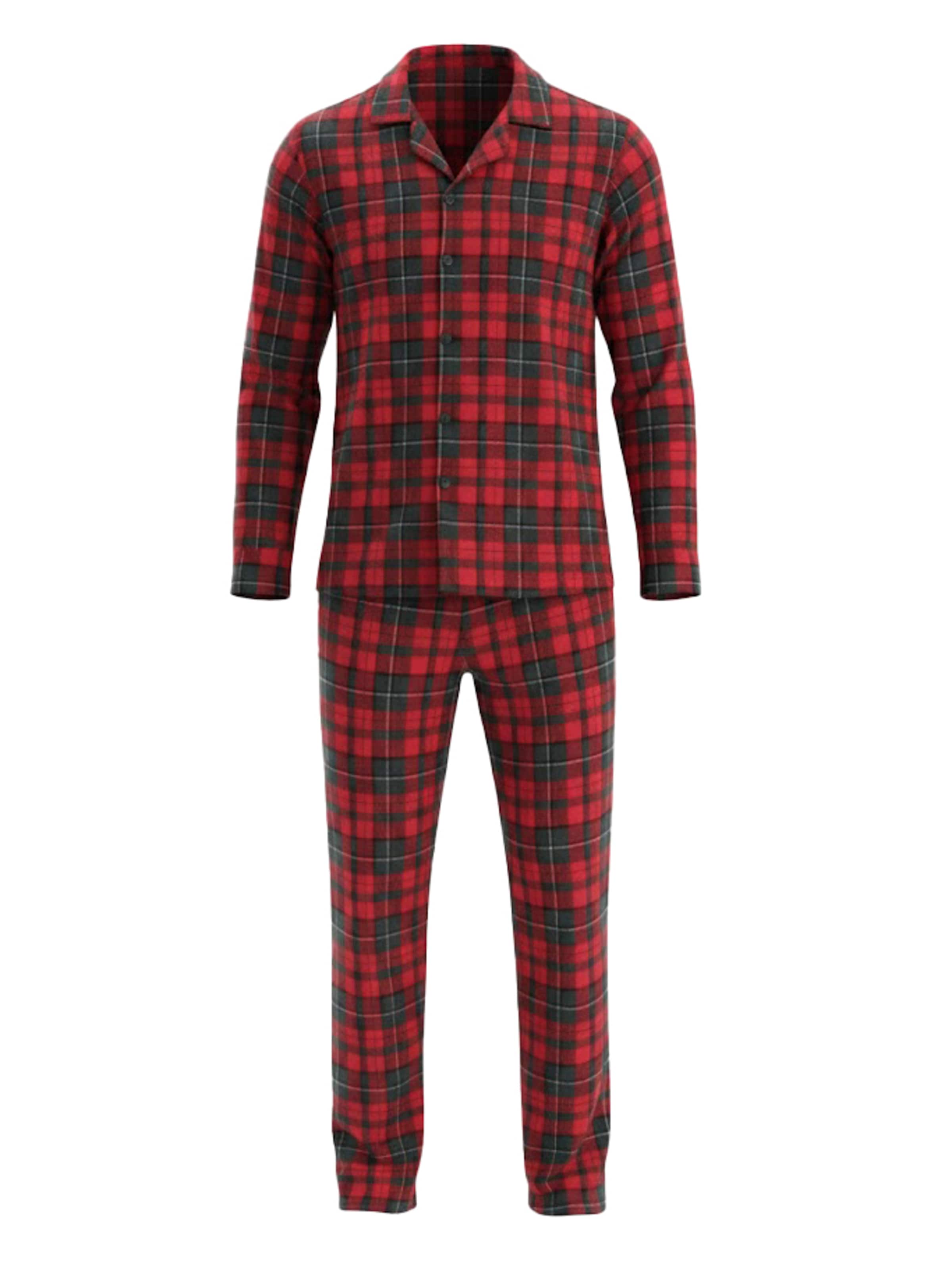 Dagi Pitkä pyjama värissä antrasiitti / punainen / tummanpunainen / musta, Tuotenäkymä