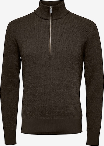 SELECTED Pullover in Braun: Vorderseite