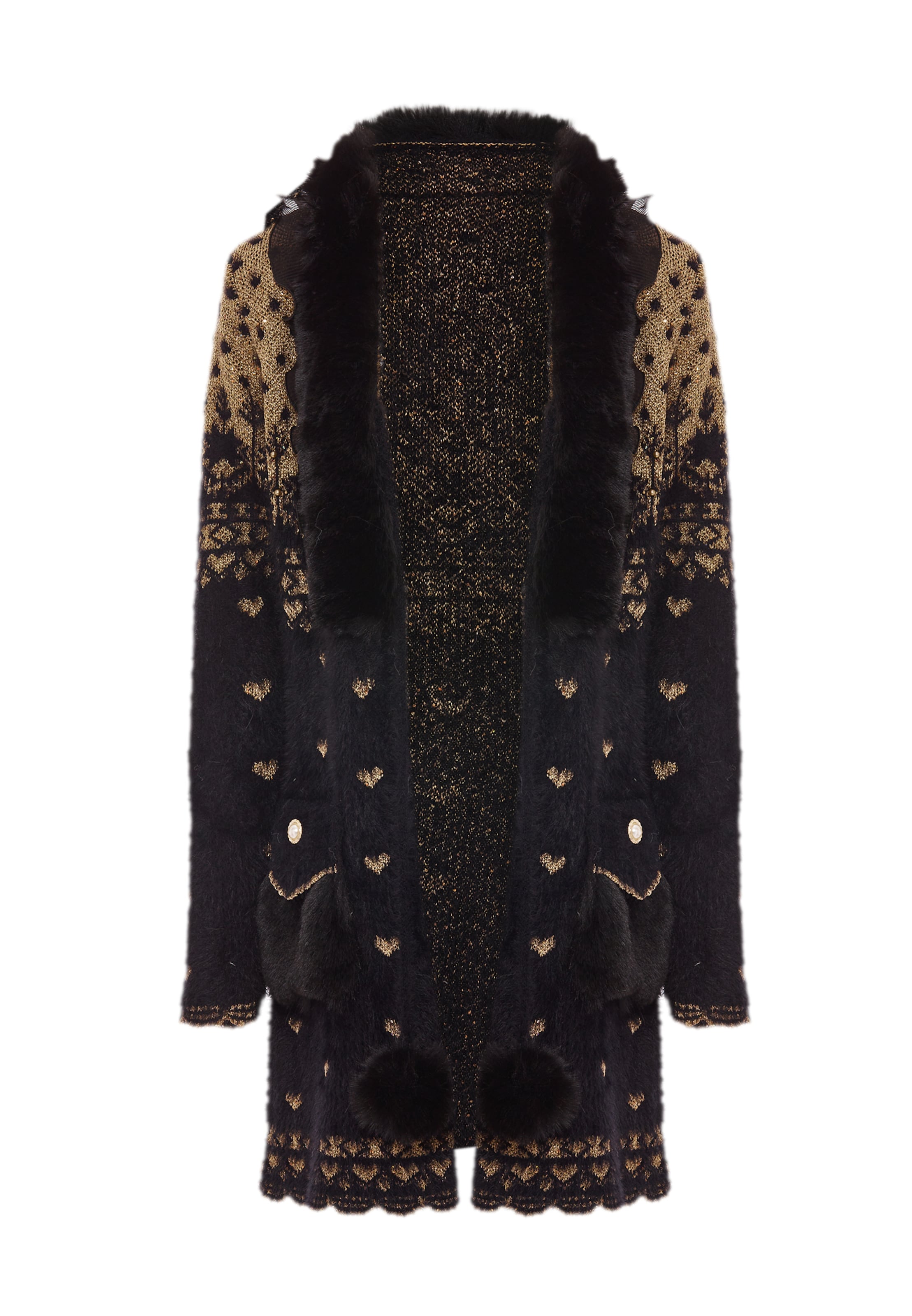 Cardigan faina en noir : devant