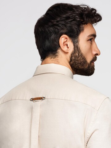 Regular fit Camicia di Ombre in beige