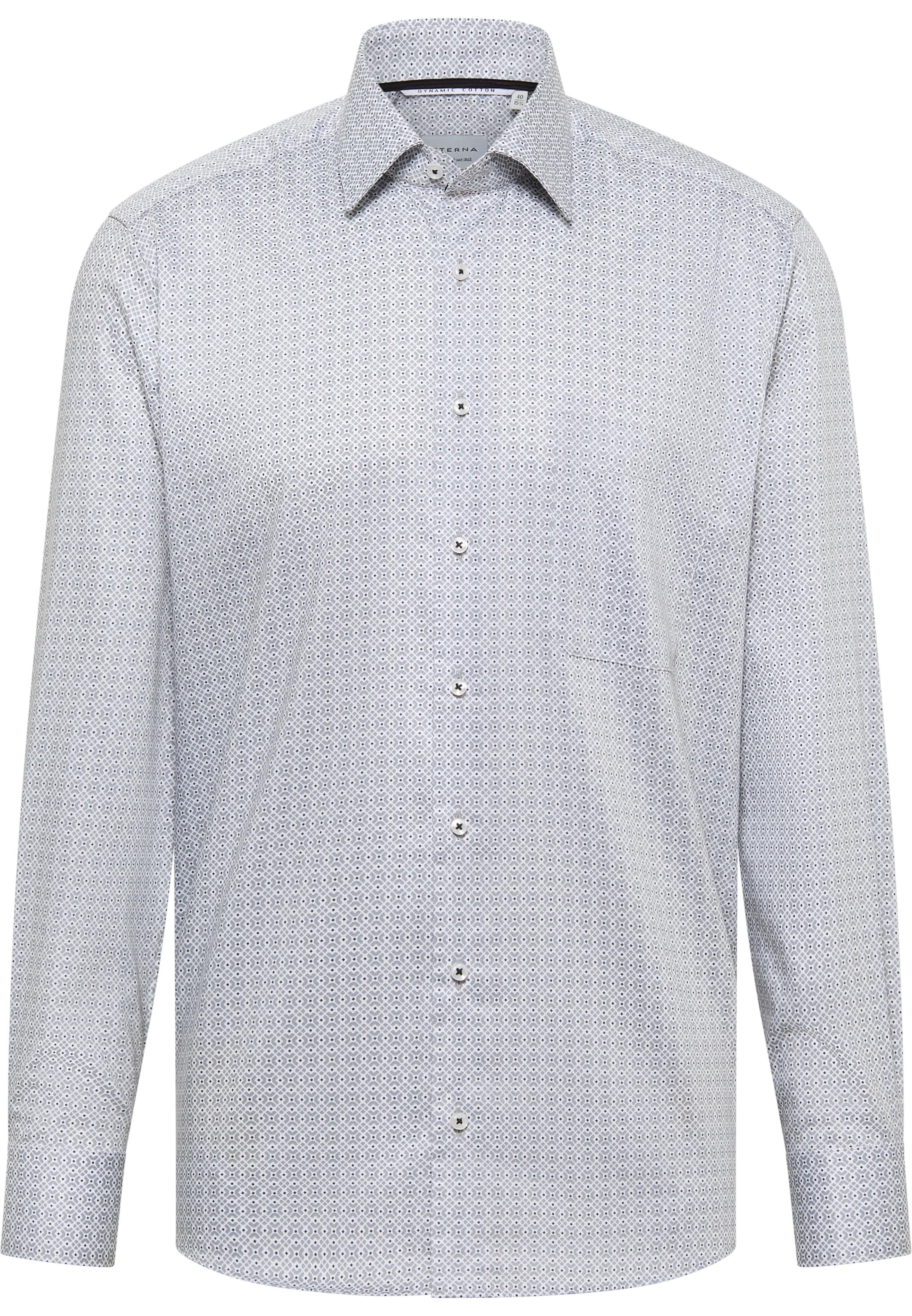 ETERNA Comfort Fit Businesshemd in Silber: Vorderseite
