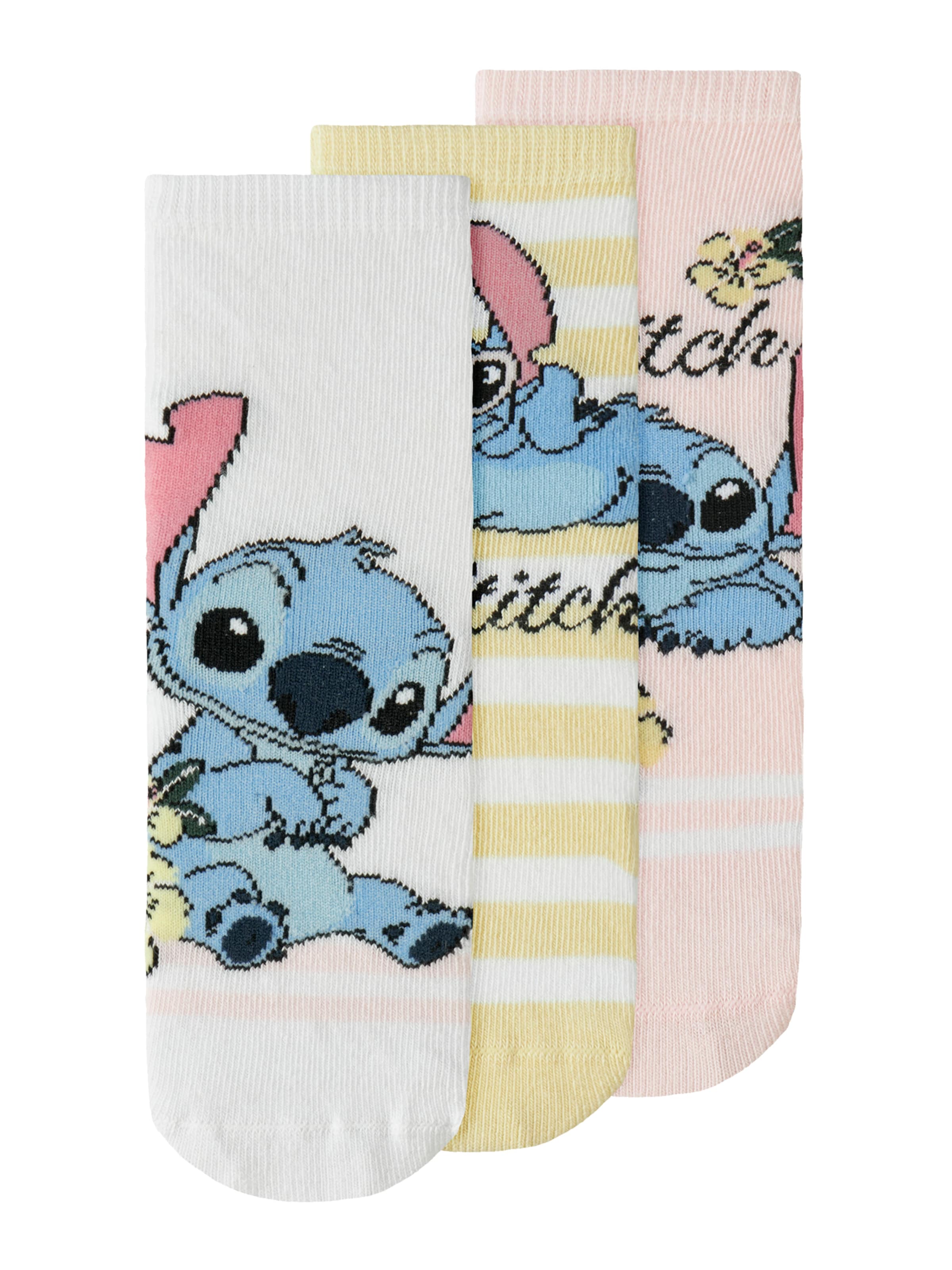 NAME IT Sokker 'NMFANDI STITCH' i pink: forside