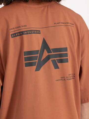 Maglietta di ALPHA INDUSTRIES in marrone