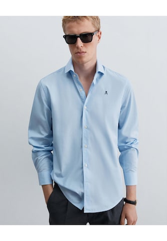 Scalpers Regular fit Overhemd in Blauw: voorkant