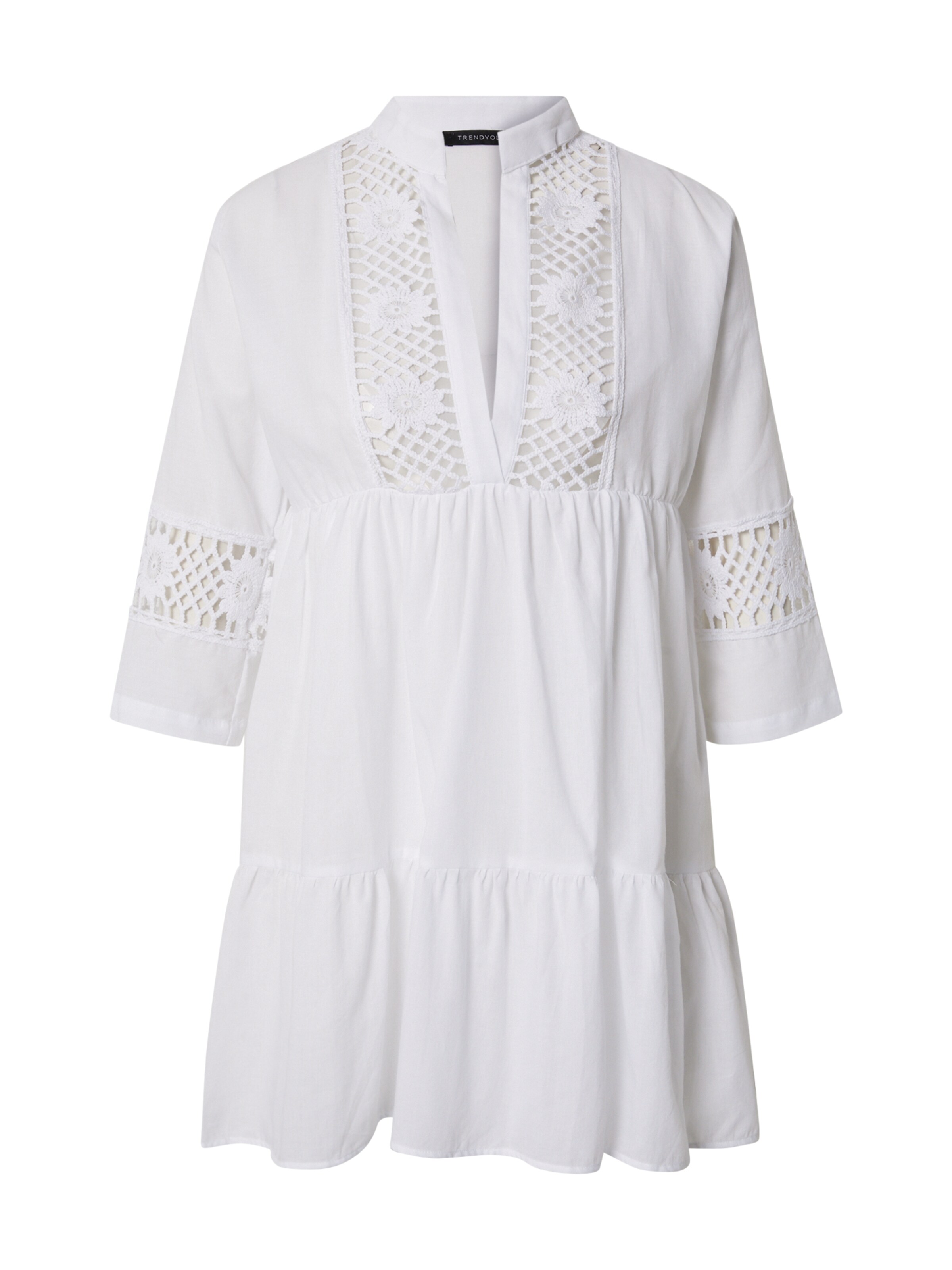 TrendyolLjetna haljina - bijela boja: prednji dio