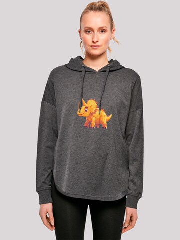 Pull-over 'Süßer Triceratops Dinosaurier' F4NT4STIC en gris : devant