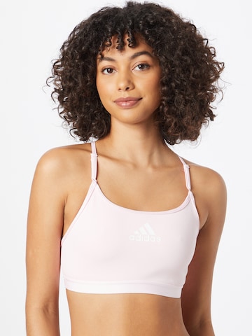 ADIDAS SPORTSWEAR Low Support Sports Bra 'Aeroreact Light-Support' in Pink: front