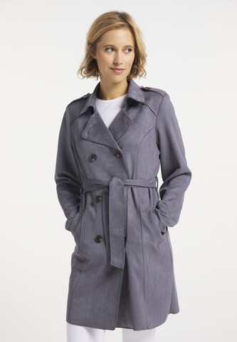 usha BLUE LABEL Between-Seasons Coat in Grey: front